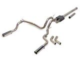 C&L Dual Exhaust System with Polished Tips; Side/Rear Exit (21-26 3.5L EcoBoost F-150 w/o Factory Dual Exhaust)