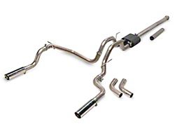 C&L Dual Exhaust System with Polished Tips; Side/Rear Exit (21-25 3.5L EcoBoost F-150 w/o Factory Dual Exhaust)