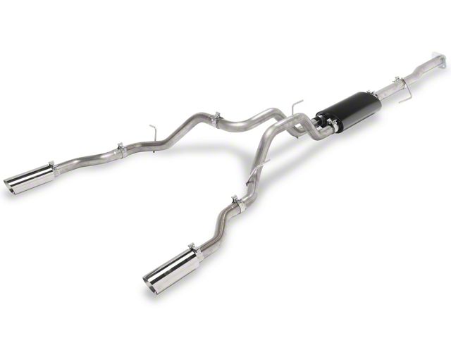 C&L Proven Ground Series Dual Exhaust System with Polished Tips; Side/Rear Exit (09-10 4.6L F-150)