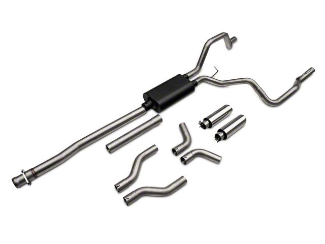 C&L Dual Exhaust System with Polished Tips; Side/Rear Exit (09-10 4.6L F-150)