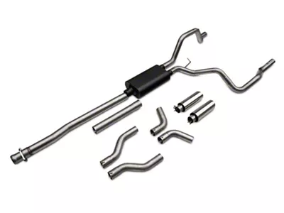 C&L Dual Exhaust System with Polished Tips; Side/Rear Exit (11-14 5.0L F-150)