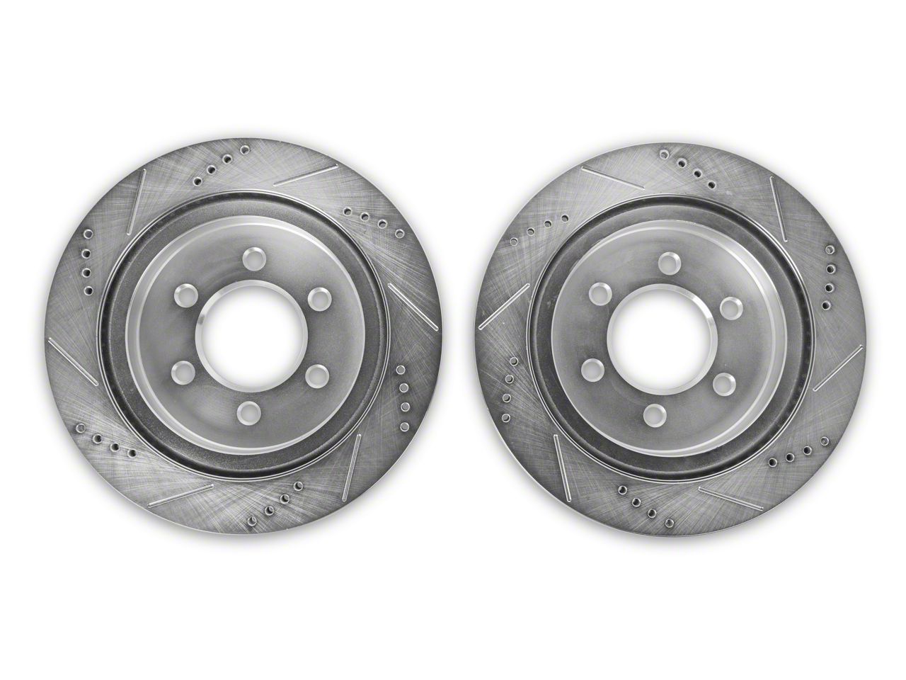 thumbnail image 2 of Genialith Rear Drilled & Slotted Rotors + Ceramic Pads For Ford F-150 04-08 2 of 6