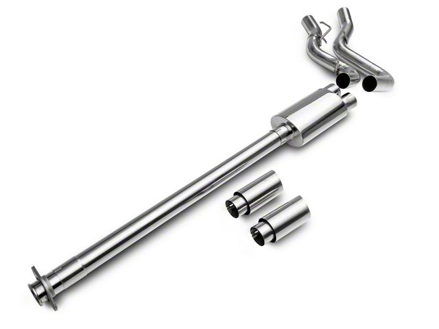 C&L Dual Exhaust System with Polished Tips; Side Exit (15-20 2.7L EcoBoost F-150)