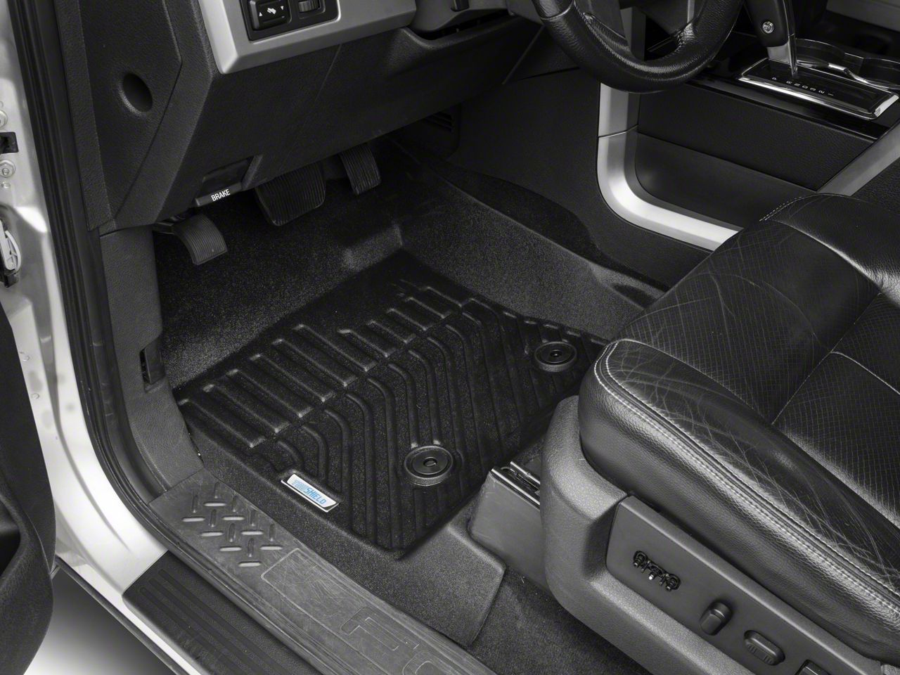 2009 Ford F 150 Proven Ground TruShield Precision Molded Front and Rear Floor Liners Black 09 14 SuperCrew