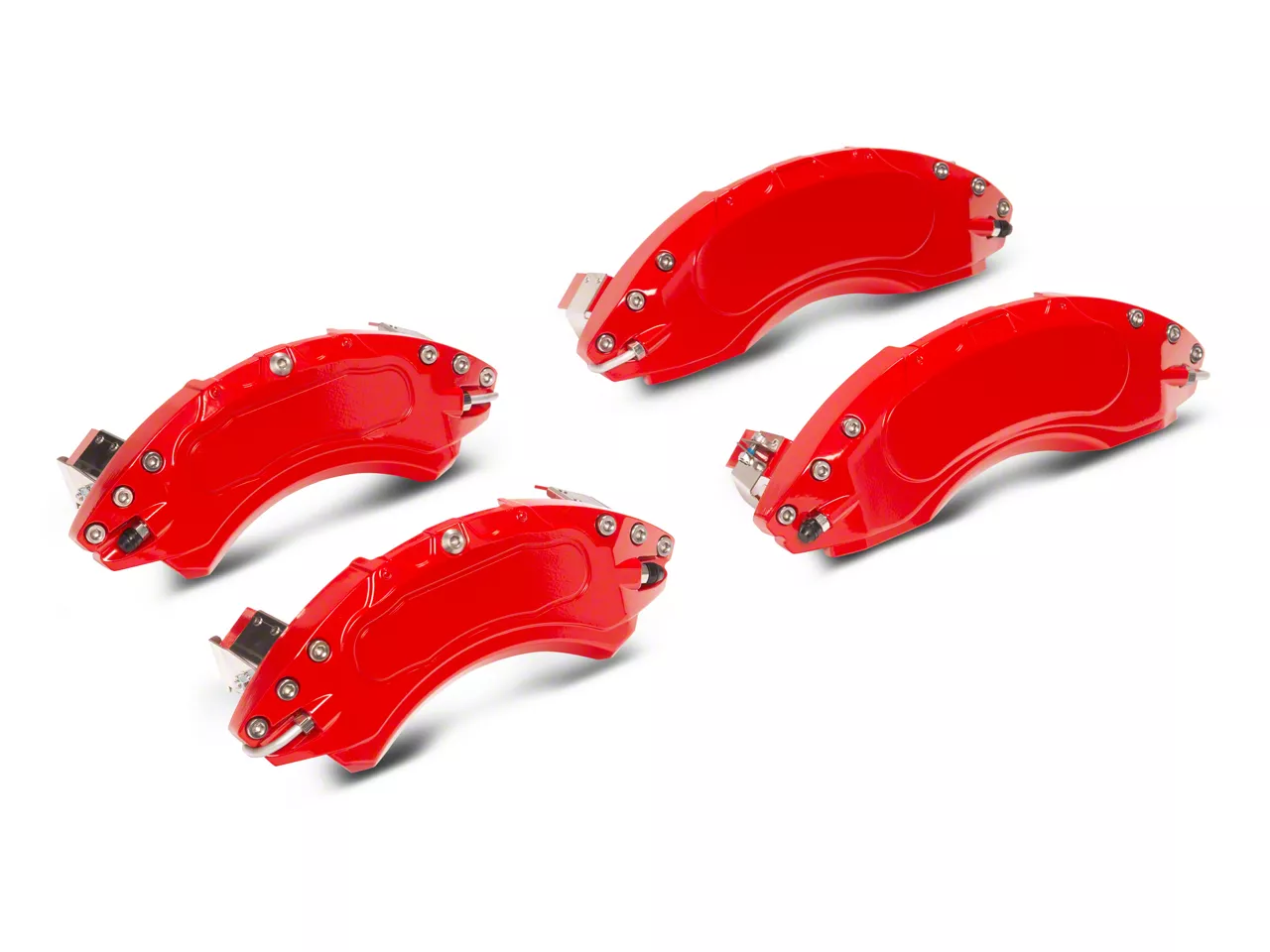 Proven Ground Brake Caliper Covers; Red; Front and Rear (21-24 F-150)