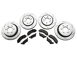 C&L Super Sport HD Brake Rotor and Pad Kit; Front and Rear (12-14 F-150; 15-17 F-150 w/ Manual Parking Brake)