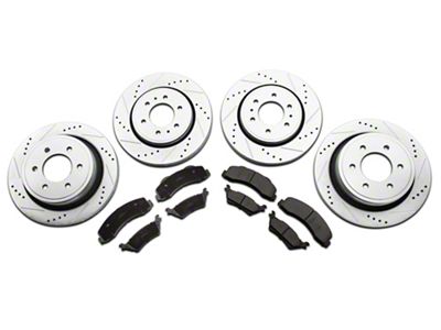 C&L Super Sport HD Brake Rotor and Pad Kit; Front and Rear (12-14 F-150; 15-17 F-150 w/ Manual Parking Brake)