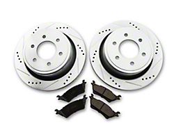 C&L Super Sport HD Brake Rotor and Pad Kit; Rear (12-14 F-150; 15-17 F-150 w/ Manual Parking Brake)