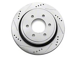 Proven Ground C&L Series Super Sport HD Cross-Drilled and Slotted Rotor; Rear Driver Side (12-14 F-150; 15-17 F-150 w/ Manual Parking Brake)