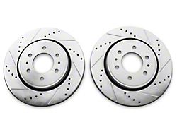 C&L Super Sport HD Cross Drilled and Slotted Rotors; Front Pair (10-20 F-150)