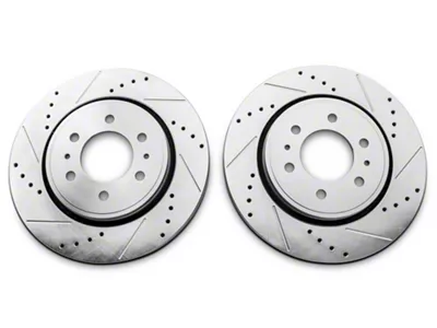 C&L Super Sport HD Cross Drilled and Slotted Rotors; Front Pair (10-20 F-150)