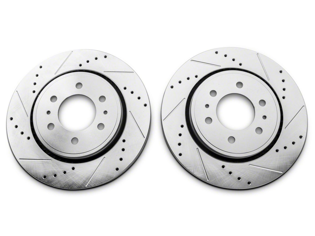 C&L F-150 Super Sport HD Cross Drilled and Slotted Rotors; Front Pair ...