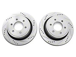 C&L Super Sport HD Cross-Drilled and Slotted Rotors; Rear Pair (12-14 F-150; 15-17 F-150 w/ Manual Parking Brake)