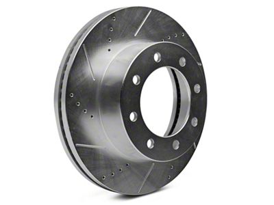 C&L Super Sport HD Cross-Drilled and Slotted 8-Lug Rotors; Front Pair (13-25 4WD F-350 Super Duty)