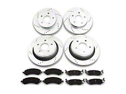 C&L Super Sport HD 5-Lug Brake Rotor and Pad Kit; Front and Rear (06-18 RAM 1500, Excluding SRT-10 & Mega Cab)