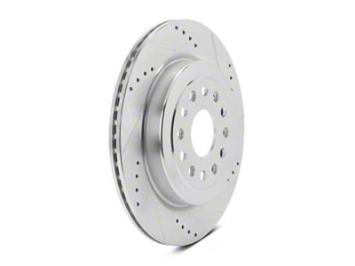 C&L Super Sport HD Cross-Drilled and Slotted Rotors; Rear Pair (19-24 RAM 1500, Excluding TRX)