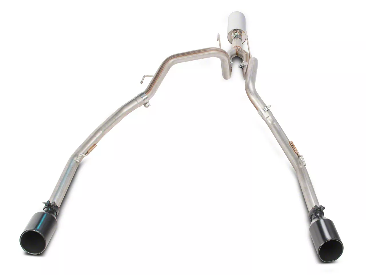 C&L RAM 1500 Proven Ground Series Dual Exhaust System with Black Tips
