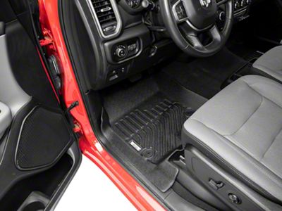 Proven Ground Precision Molded Front and Rear Floor Liners; Black (19-24 RAM 1500 Crew Cab w/o Rear Underseat Storage)