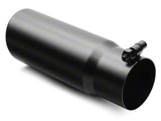 Street Style - SS064 Polished Stainless Double Wall Exhaust Tip - 4.5" X 3.5" Oval Angle Cut