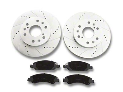 C&L Super Sport HD 6-Lug Brake Rotor and Pad Kit; Front (07-18 Sierra 1500)