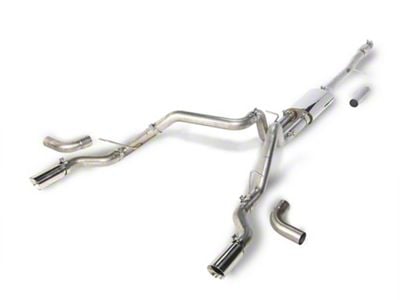 Proven Ground Dual Exhaust System with Polished Tips; Side/Rear Exit (19-24 5.3L Sierra 1500 w/o Factory Dual Exhaust)