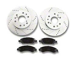 C&L Super Sport HD 6-Lug Brake Rotor and Pad Kit; Front (07-18 Silverado 1500)