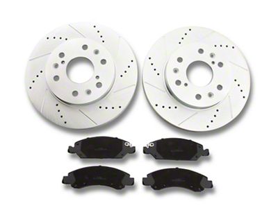 C&L Super Sport HD 6-Lug Brake Rotor and Pad Kit; Front (07-18 Silverado 1500)