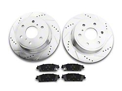 C&L Super Sport HD 6-Lug Brake Rotor and Pad Kit; Rear (14-18 Silverado 1500)