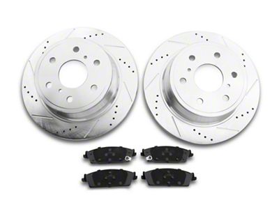 C&L Super Sport HD 6-Lug Brake Rotor and Pad Kit; Rear (14-18 Silverado 1500)