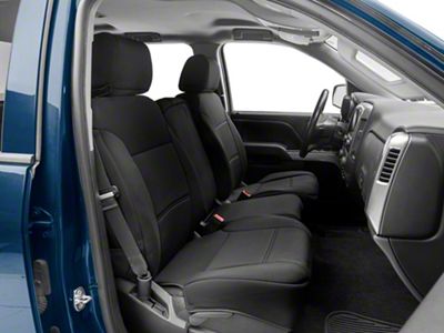 Proven Ground Neoprene Front and Rear Seat Covers; Black (14-18 Silverado 1500 Crew Cab)