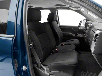 Proven Ground Neoprene Front Seat Covers; Black (14-18 Silverado 1500)