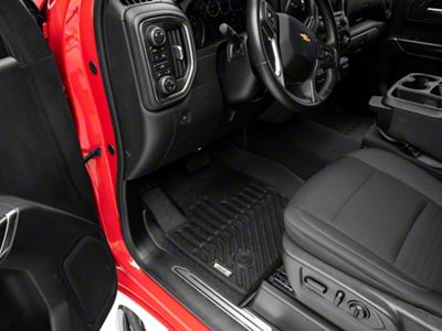Proven Ground Precision Molded Front and Rear Floor Liners; Black (19-25 Silverado 1500 Crew Cab w/o Rear Seat Storage)
