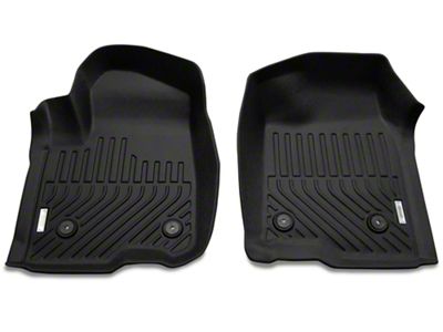 Proven Ground Precision Molded Front and Rear Floor Liners; Black (19-24 Silverado 1500 Double Cab w/ Rear Seat Storage)