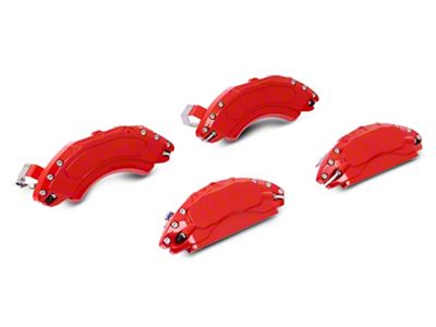 Proven Ground Brake Caliper Covers; Red; Front and Rear (19-24 Silverado 1500)
