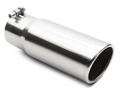 C&L Proven Ground Series Rolled End Round Exhaust Tip; 3.50-Inch; Polished (Universal; Some Adaptation May Be Required)