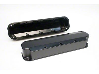 PRW Power Fabricated Aluminum Valve Cover; Black (92-00 5.2L, 5.9L Dakota)