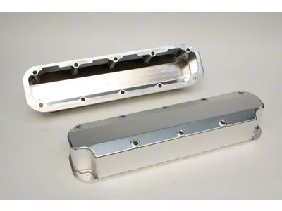 PRW Power Fabricated Aluminum Valve Cover; Satin Silver (94-01 V8 RAM 1500)