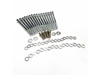 PRW Power Valve Cover Bolt Kit; Chrome (94-01 V8 RAM 1500)