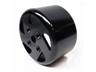 PRW Power GM LS Water Pump Pulley with 4-Hole Aftermarket Hub; Black (Universal; Some Adaptation May Be Required)