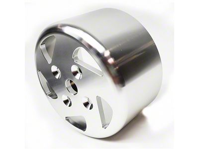 PRW Power GM LS Water Pump Pulley with 4-Hole Aftermarket Hub; Polished (Universal; Some Adaptation May Be Required)