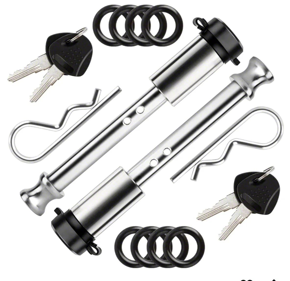 Pul-Z F-150 4-Inch Hitch Locking Pins; Stainless 4HLPK (Universal; Some ...