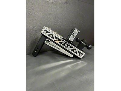 Pul-Z Baller Hauler 2.50-Inch Receiver Hitch Dual-Ball Mount with Triangle Stainless Overlays; Standard 7-Hole; 16.50-Inch Drop; Black (Universal; Some Adaptation May Be Required)