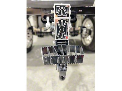 Pul-Z Baller Hauler Hitch Step with Stainless Overlays for Baller Hauler 2.50 or 3-Inch Receiver Hitch; Raw (Universal; Some Adaptation May Be Required)