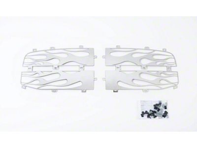 Putco Flaming Inferno Upper Overlay Grilles; Polished (05-07 Dakota)