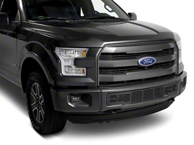 Putco Bar Design Lower Bumper Grille Insert with Heater Plug Opening; Black (15-17 F-150, Excluding Raptor)