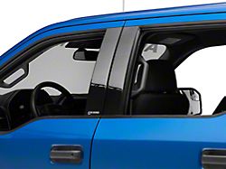 Putco Black Platinum Pillar Posts Classic with F-150 Logo (15-20 F-150 SuperCab & SuperCrew w/o Key Pad)