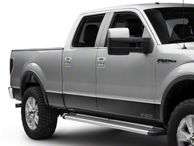 Putco Black Platinum Rocker Panels with F-150 Logo (09-14 F-150 SuperCab w/ 6-1/2-Foot Bed, SuperCrew)