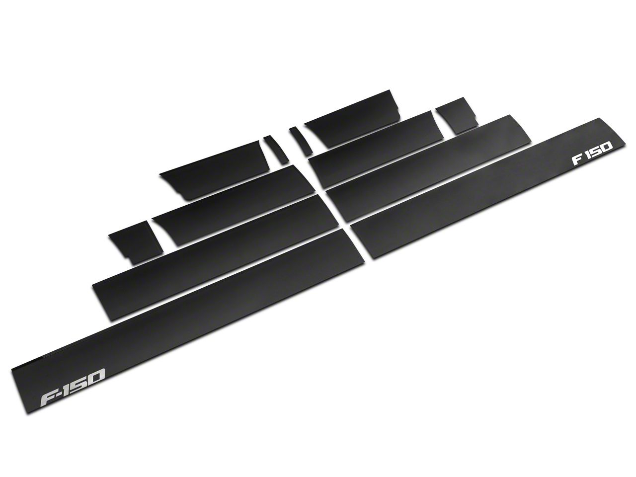 Putco F-150 Black Platinum Rocker Panels with F-150 Logo T530071