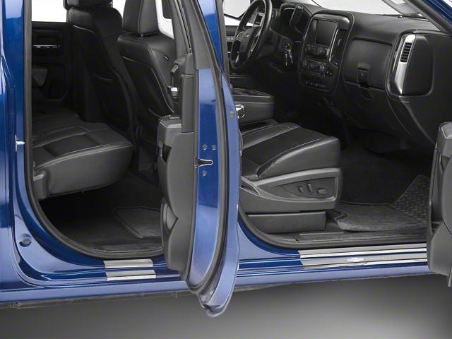 Putco Black Platinum Door Sills with Chevrolet Logo (14-18 Silverado 1500)