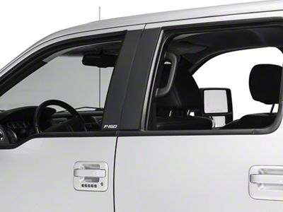 Putco Black Platinum Pillar Posts Classic with F-150 Logo (04-14 F-150 SuperCrew)